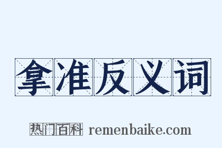 拿准反义词是什么意思的图片